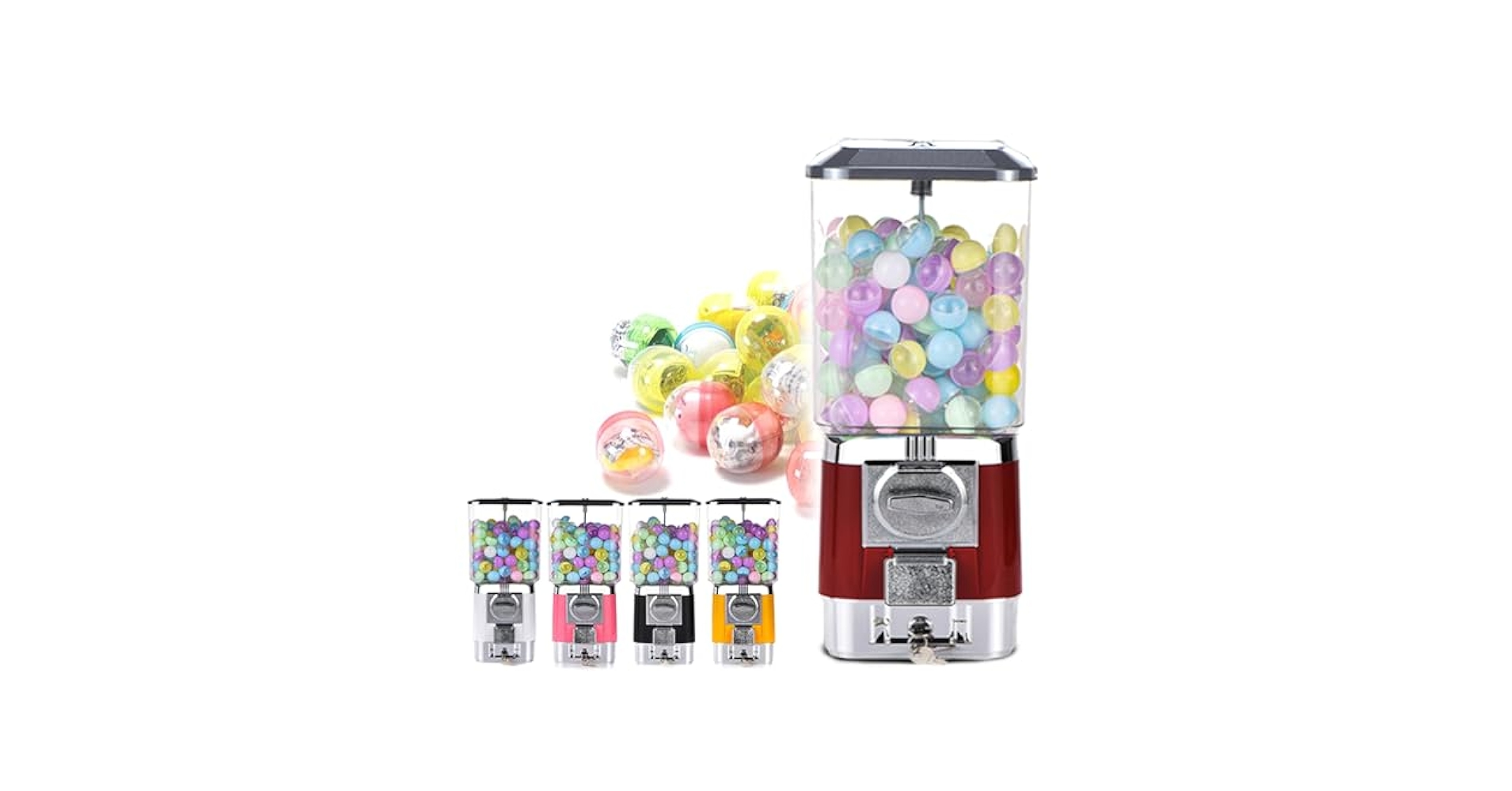 レトロ　100円設定　ガチャ機 Amazon | KCNNガチャガチャ 本体 ガチャマシン レトロ 100円硬貨